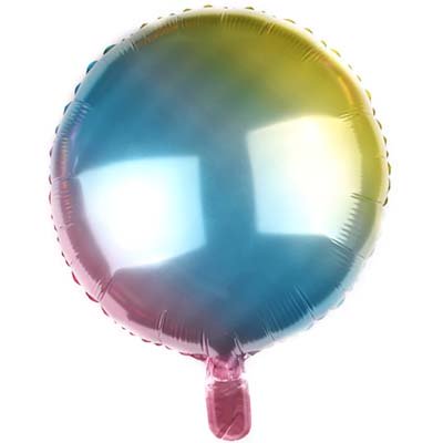 Шар круг Металлик Радуга нежная