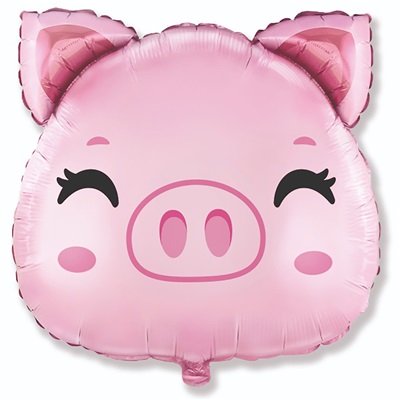 Шар фольга Голова поросенка