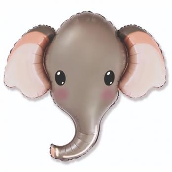 Фигура Голова слона серая