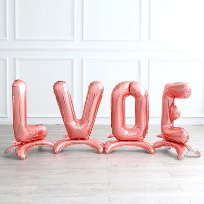 Шары большие розовые LOVE
