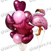 Сет Фламинго бургундия