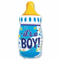 Шар фольга Бутылка IT'S A BOY голубая