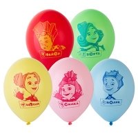 Шарики латекс Фиксики цвет.