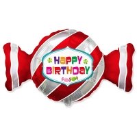 Шарик фольга HB Конфета красная