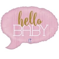 Шар фигура "HELLO BABY Спич бабл розовая"
