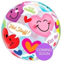 Шар BUBBLE ILY Сердца смайлы
