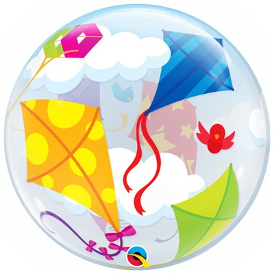 Шар BUBBLE "Змеи воздушные разноцветные"