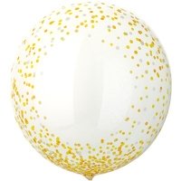 Шар BUBBLE "Конфетти жёлтое" имитация