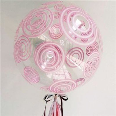 Шар BUBBLE "Кристалл Pink круги"