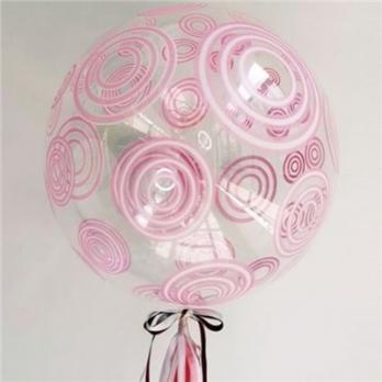 Шар BUBBLE "Кристалл Pink круги"