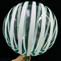 Шар BUBBLE "Кристалл Green полоски"