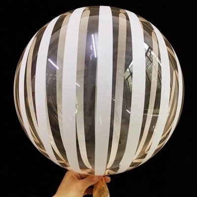 Шар BUBBLE "Кристалл Orange полоски"