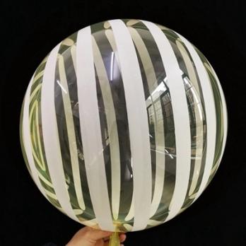 Шар BUBBLE "Кристалл Yellow полоски"