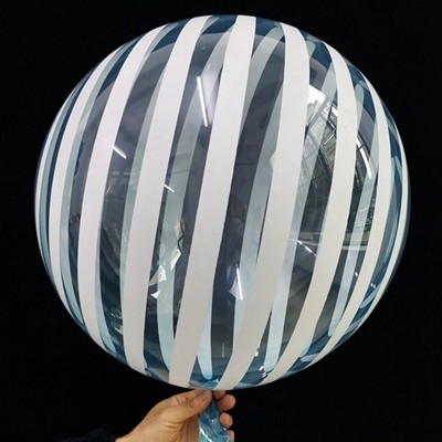 Шар BUBBLE "Кристалл Blue полоски"