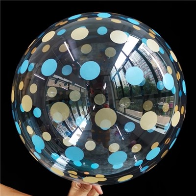 Шар BUBBLE "Кристалл Dots Gold Blue"