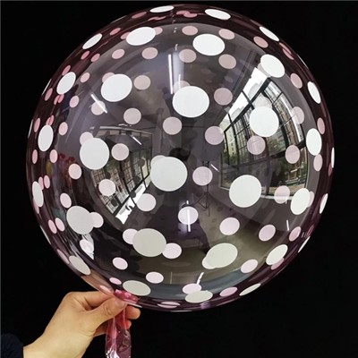 Шар BUBBLE "Кристалл Pink Dots"
