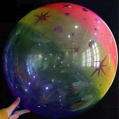 Шар BUBBLE "Радуга звезды круги"