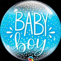 Шар BUBBLE "Baby Boy конфетти"