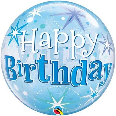 Шар BUBBLE "HB Искры синий"