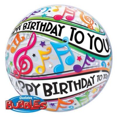 Шар BUBBLE "HB Ноты музыкальные"