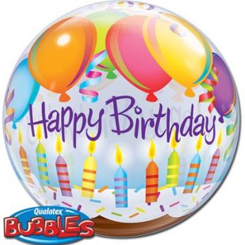 Шар BUBBLE "HB Торт со свечками Шарики"