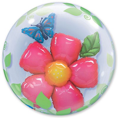 Шар BUBBLE "ИНСАЙДЕР Цветок Бабочка"