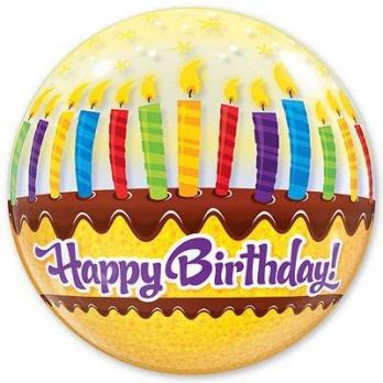 Шар BUBBLE "HB Торт со свечками"