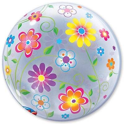 Шар BUBBLE "Цветочный узор"