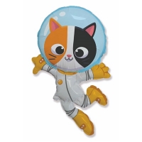 Шар фигура "Кот космонавт"