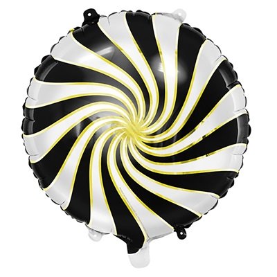 Шар круг "Леденец черн-белый"