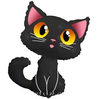 Шарик из фольги "Чёрный кот"